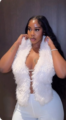 Ivy White Fur Top