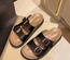 Buckle Plain Sandals (Black Size UK 40/41)