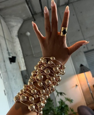 Gold Ball Bracelet (A Set of 3)