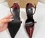 Burgundy Heels Size UK 39, 3 inches