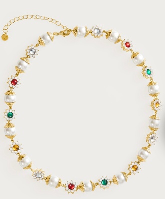 Daisy Pearl Necklace