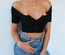 Emilia Crop Top Black