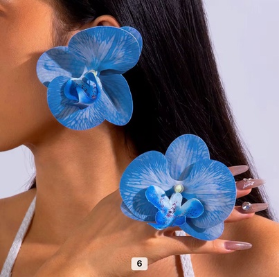 Orchid Earrings (Blue)