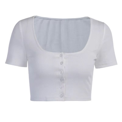 Emilia Crop Top White