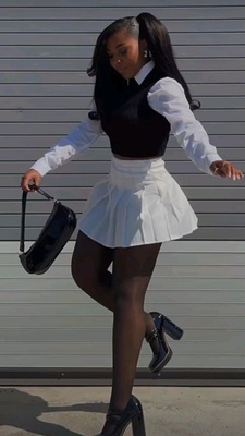 Tennis Skort White