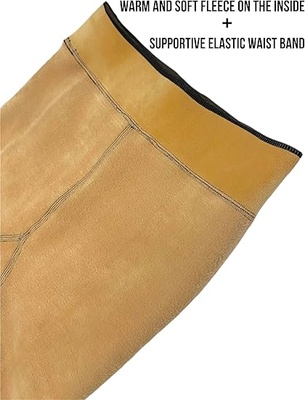 Fleece Tights Stockings Black