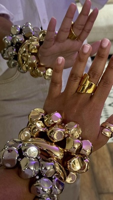 Chunky Beaded Bracelet (Set of 2)