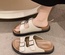Buckle Plain Sandals (White Size UK 40/41)