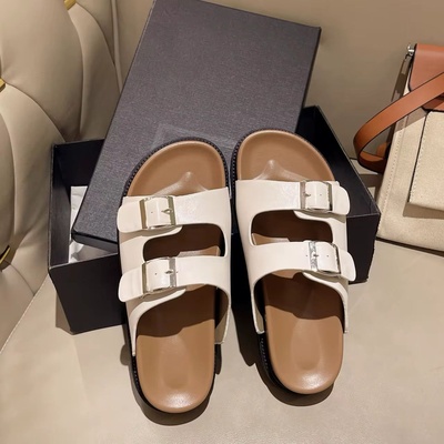 Buckle Plain Sandals (White Size UK 40/41)