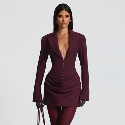 Nessa Dress Burgundy
