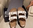 Buckle Plain Sandals (White Size UK 40/41)