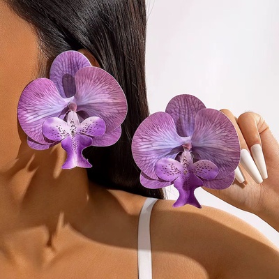 Orchid Earrings (Purple)