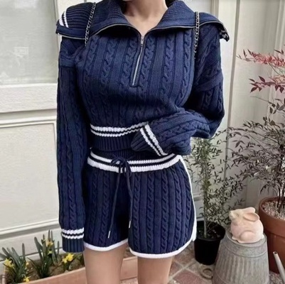 Gaya Knitted Set Blue