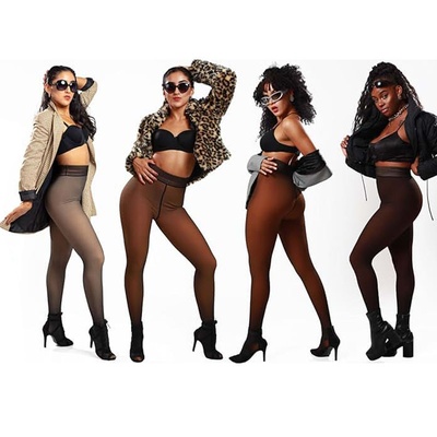 Fleece Tights Stockings Black